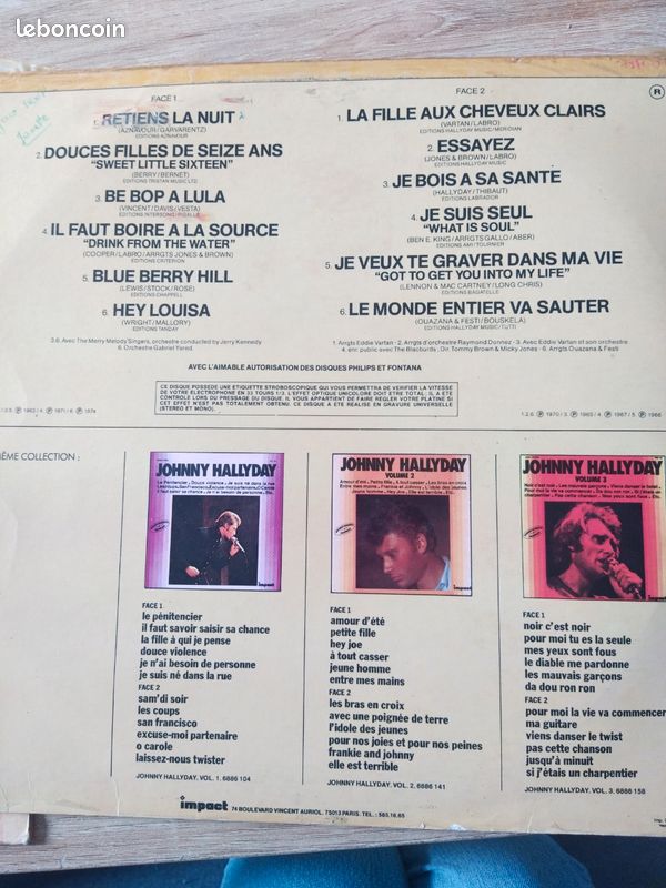 33 tours Johnny Hallyday (image 2)