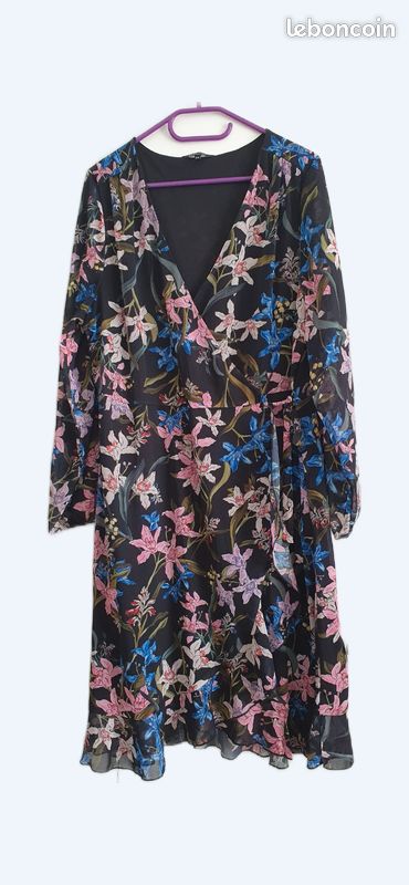 Robe fluide croisée M&S Mode (image 1)