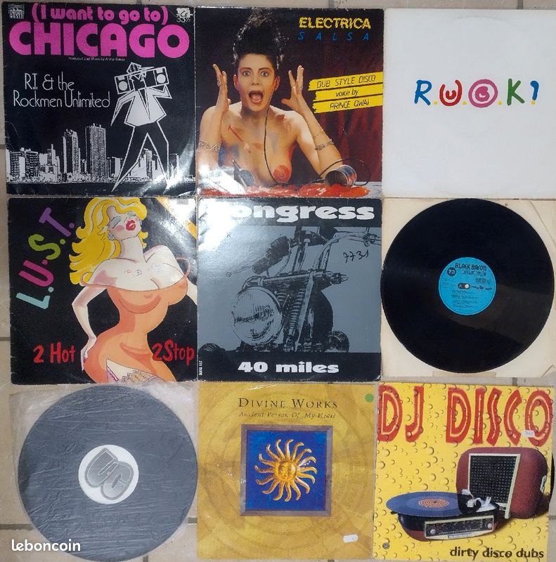 Disques vinyles 33 tours et maxi 45 tours musique électronique, électro, house, transe, techno, New Beat… 1986-2012 (image 1)