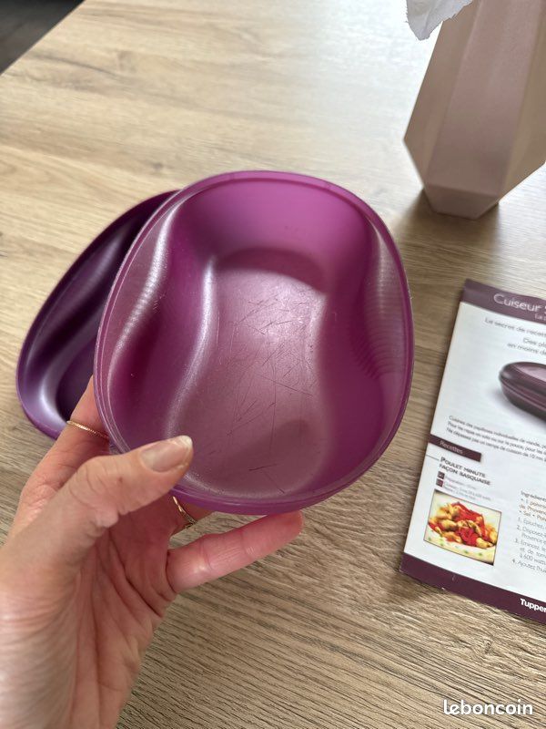 Boîte Tupperware Solo Micro-ondes – Cuiseur Pour Papillote – Violet (430 Ml) TBÉ