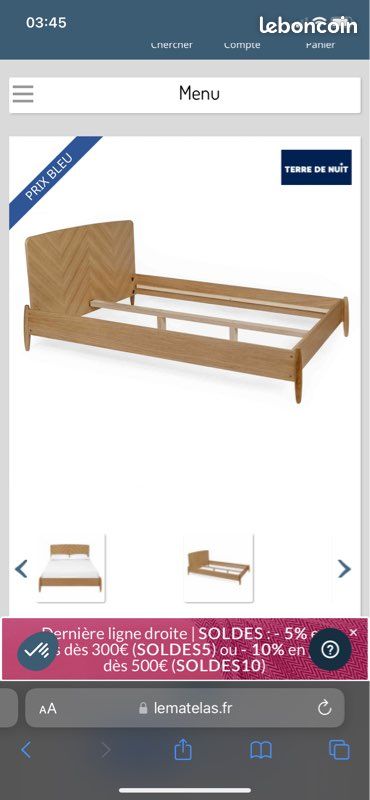 Lit double NEUF 180x200 (image 3)
