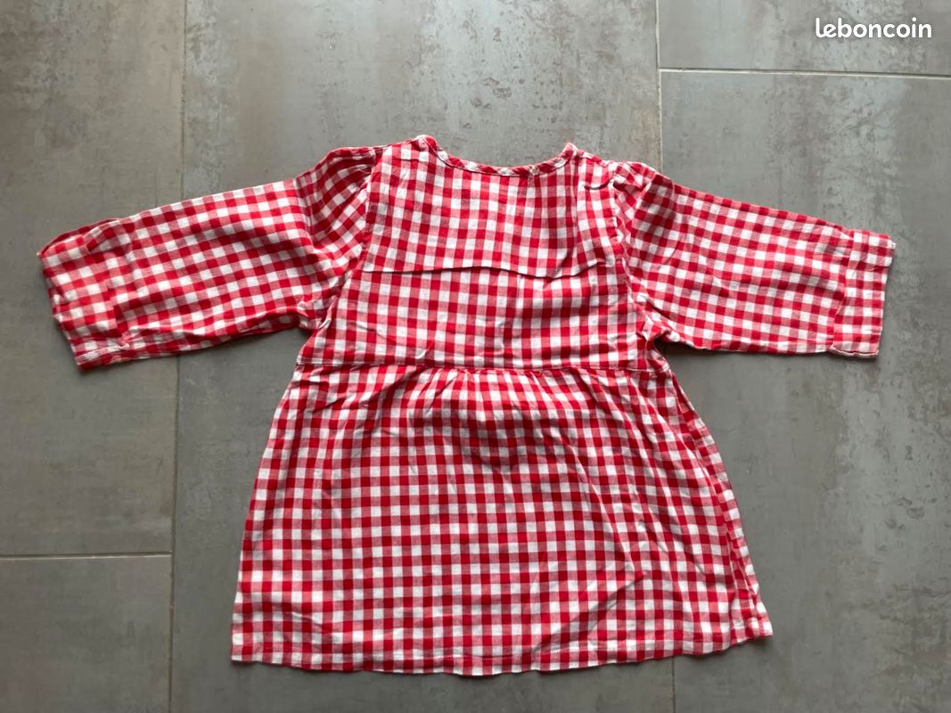 Blouse à carreaux vichy rouge et blanc - NKY - 8 ans (128 cm) (image 4)