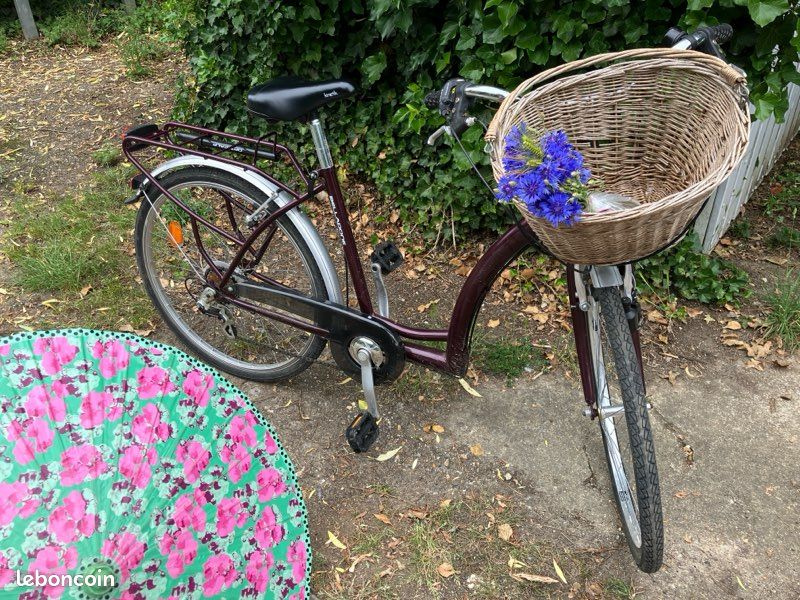 Vélo de ville femme bordeaux (Belladone) (image 2)