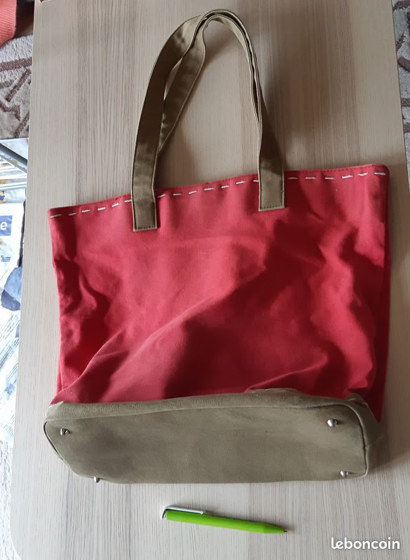 Cabas en Tissu solide rouge par Zara Accessoires Bagagerie