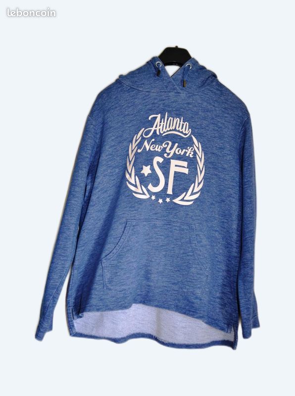 Pull à Capuche Femme Covt – Universidad Salamanca, Bleu, Taille L, Coton