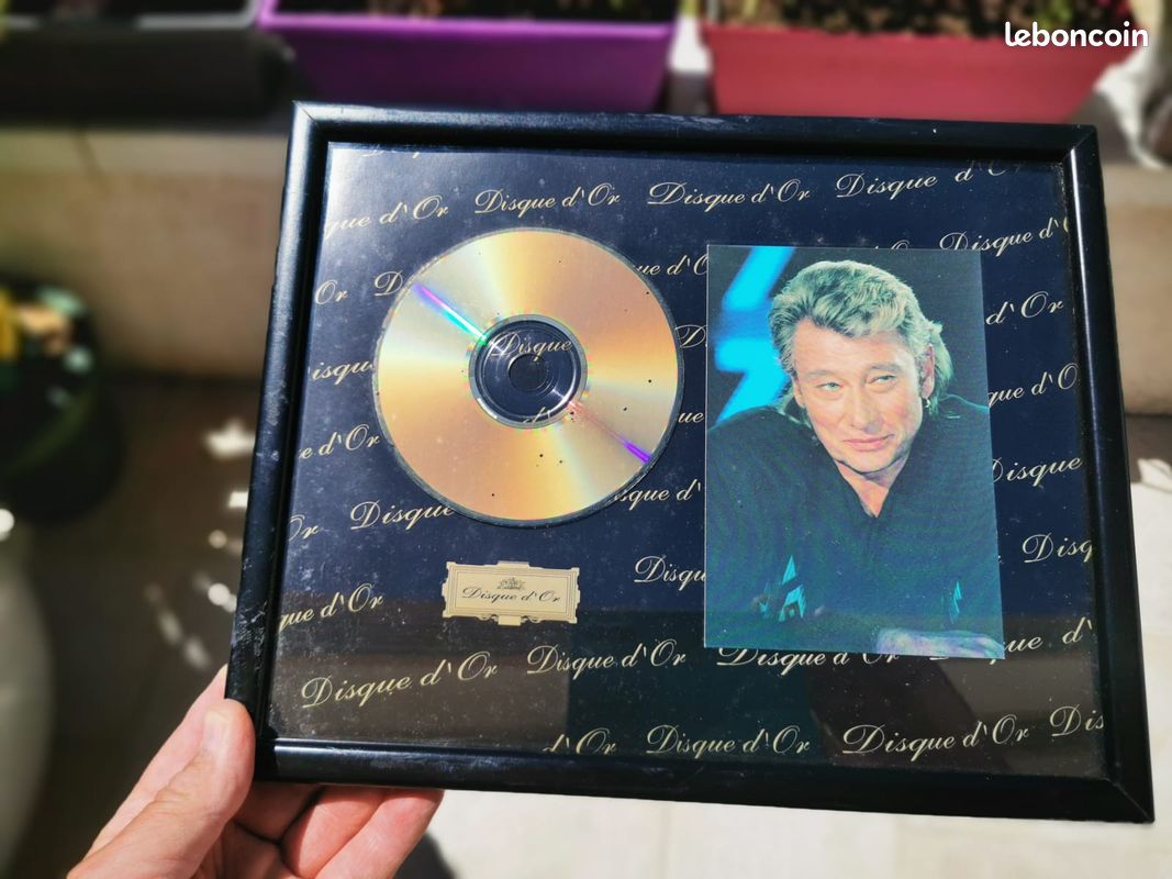 Cadre Disque d'Or JOHNNY HALLIDAY (image 1)