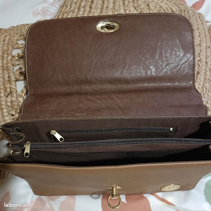 Sac femme marron et beige (image 5)
