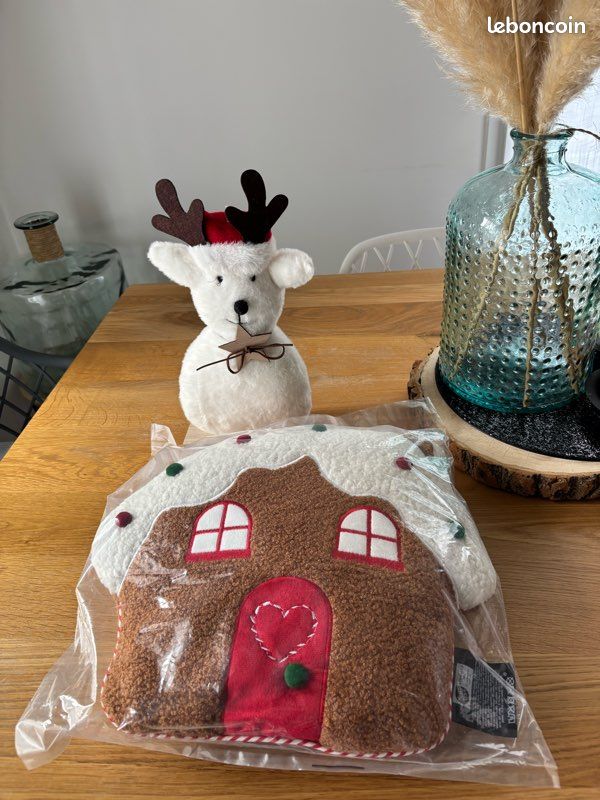 Coussin En Peluche En Forme De Maison En Pain D'Épices, Coussin