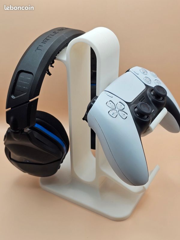 CLKE Support Casque Et Manette En Acrylique Transparent - Organiseur Gaming 3 Couches Pour PS5, PS4, Xbox