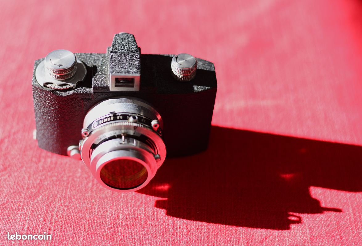 Appareil Photo 35mm Babysem PHOTO-HALL - Gris Et Rouge - Rare