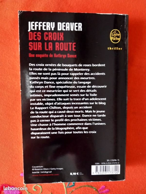 Jeffery Deaver. Des croix sur la route .Le livre de poche (image 3)