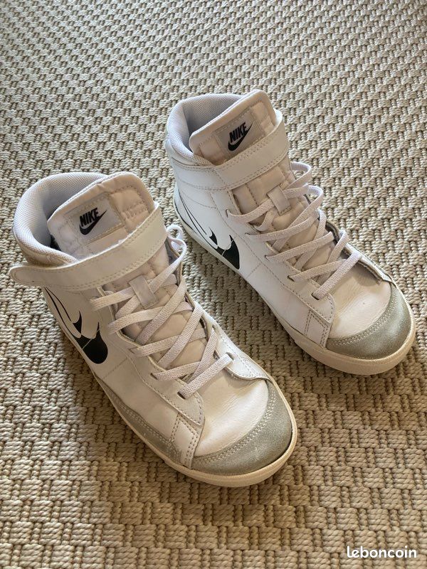 Basket Nike blanches montantes 35 Chaussures