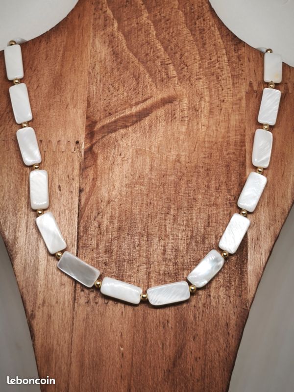 Collier, perles d'eau douce noires, argent - La Boîte à Bijoux