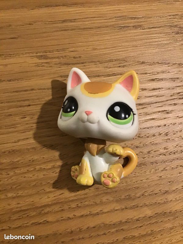 Figurine Littlest Pet Shop Chat Avec Ailes Lumineuses - Occasion, Jouet De Collection, Univers LPS