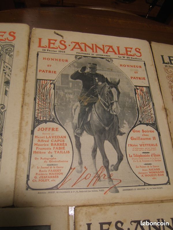 9 revues LES ANNALES de 1915 (image 3)