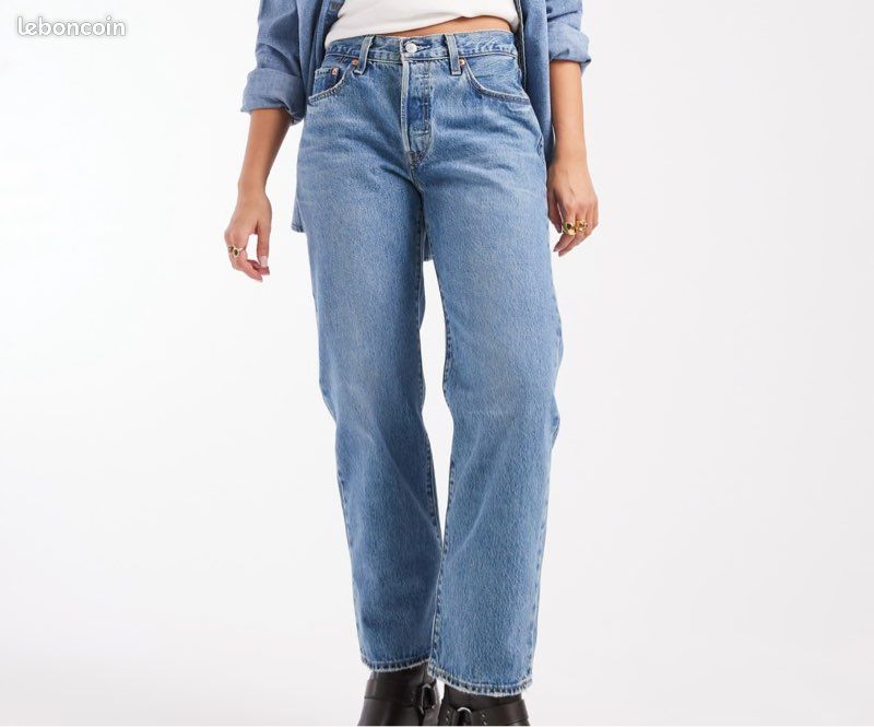 Jean Femme VETEMENTS X LEVI'S 501 Reconstruit Délavé - Taille 26.5, Neuf Sans étiquettes