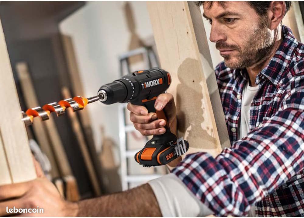 WORX - Perceuse-visseuse à percussion sans fil 20V - 50Nm - ⌀13mm - WX370.9 (Livrée sans batterie ni chargeur, avec double embout) (image 5)