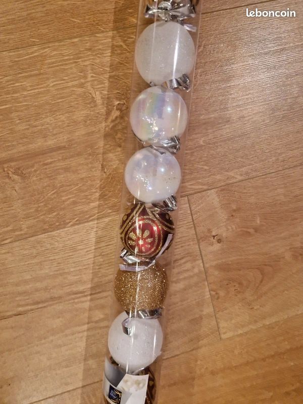 Lot De 12 Boules De Noël - Occasion En Très Bon état (TBE)
