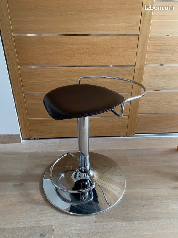 1 tabouret reglable noir brun (image 6)