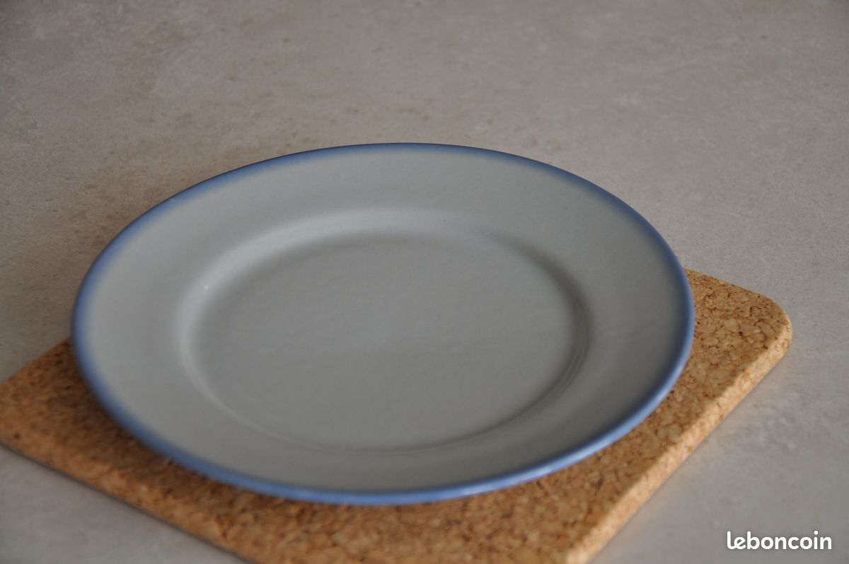 Assiettes grès bleu (image 3)