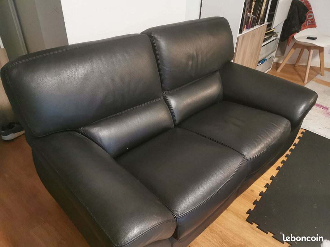 Fauteuil cuir 2 places (image 1)
