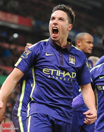 Maillot Manchester City Third 2012/13 Long Sleeve – Nasri #8 (État Correct, Taille S)