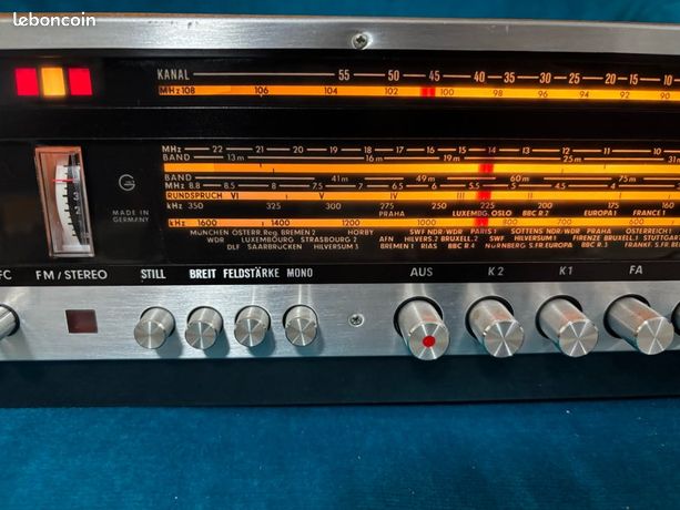 Tuner Stéréo Grundig T8200 MK II - FM/AM - Sorties RCA - Testé Fonctionnel, écran Défectueux