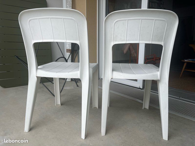 Chaises de jardin blanches Grosfillex (image 7)