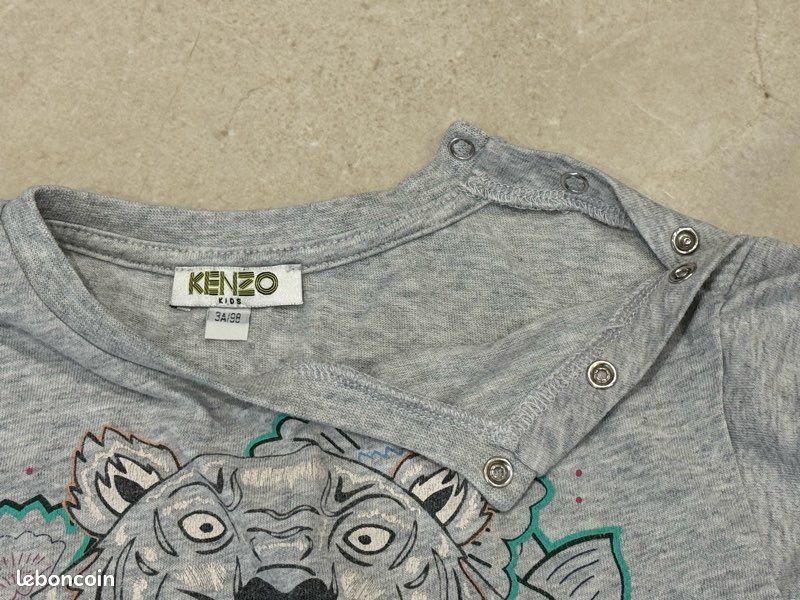Robe grise bébé fille de marque Kenzo Kids, taille 3 ans/98 (image 12)