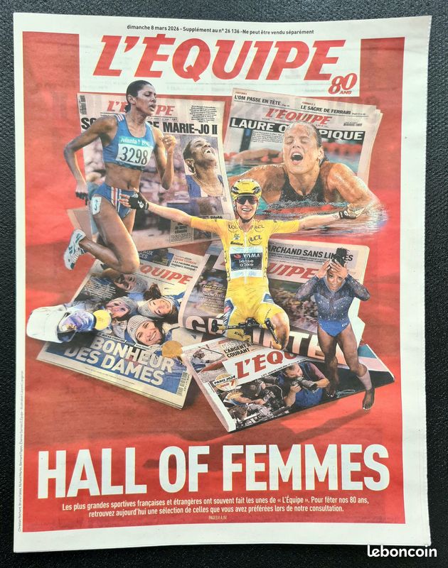 L'EQUIPE 08/03/2026 Collection Les Unes "HALL OF FEMMES" (image 1)