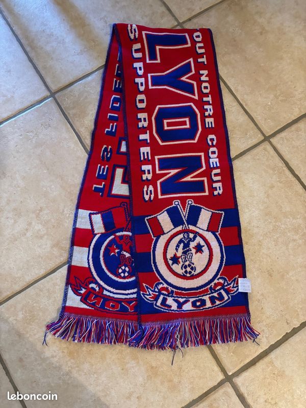 Ancienne écharpe de foot club OL OLYMPIQUE LYONNAIS collection