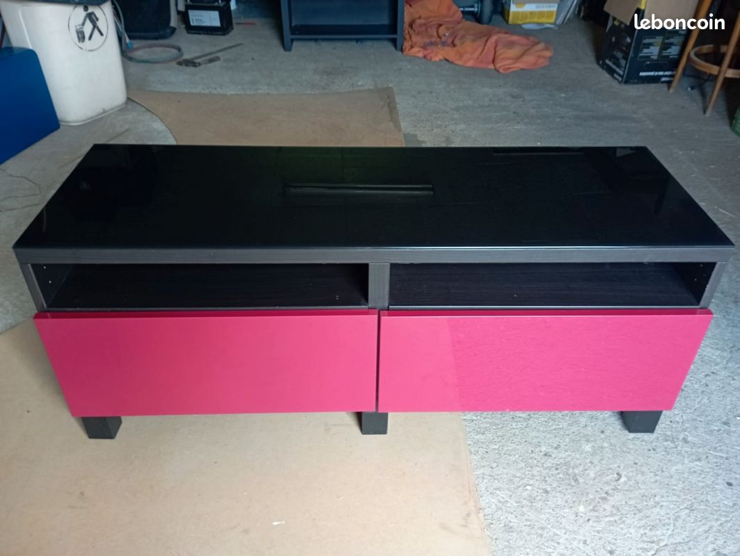 Lot table basse, meuble TV, fauteuil cuir (image 4)