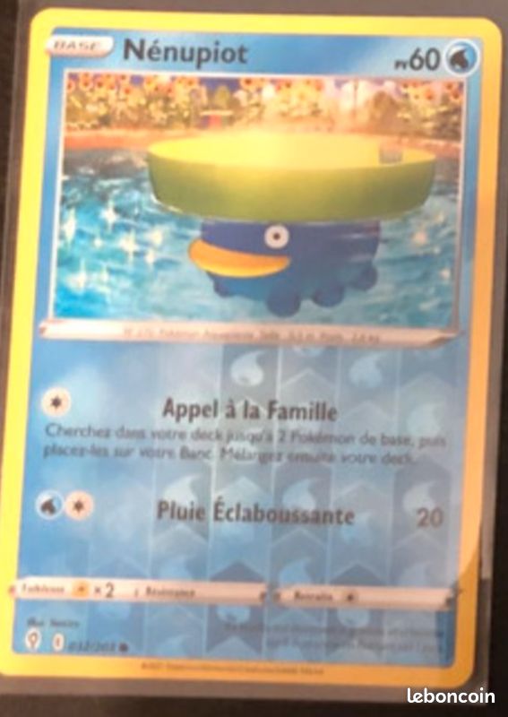 Carte Pokémon Nénupiot reverse - Evolution Céleste (image 1)