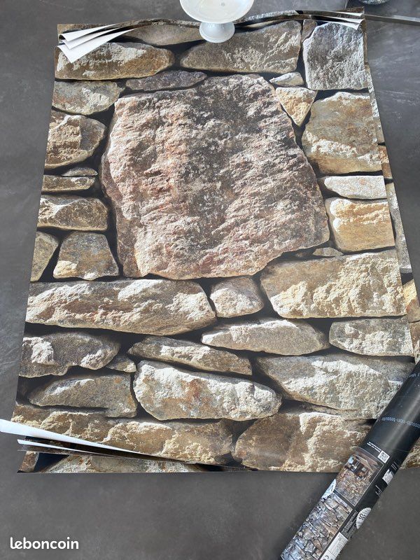 Papier peint 3D mur de pierres (image 1)