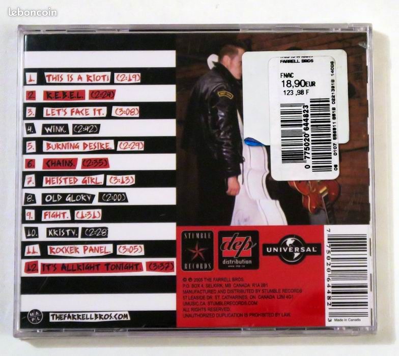 CD album import THE FARRELL BROS This Is a Riot (image 2)
