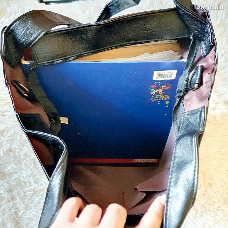 👜 Grand Sac à main souple sac de cours école lycée cabas fourre