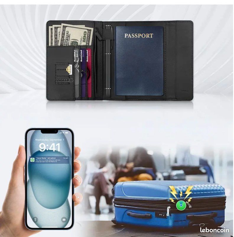 Traceur GPS MILI MiBook Travel Wallet Étui Passeport avec ...