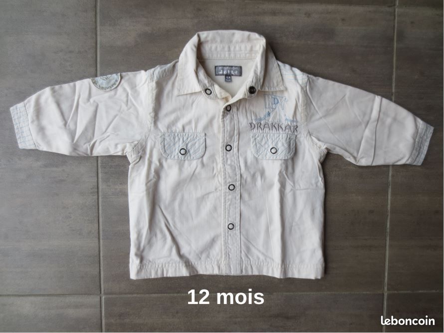 Chemise bébé 12 mois "Tout Compte Fait" (image 1)