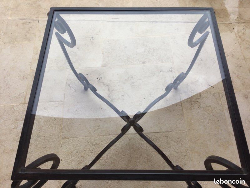 TABLE de salon en fer forger (image 3)