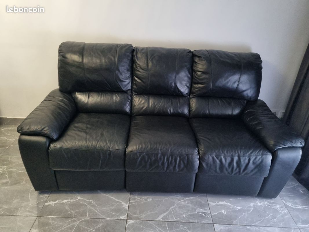 Vend canapé en cuir (image 1)
