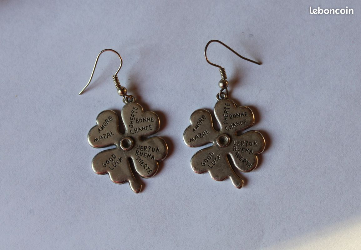 Boucles d'oreilles trèfle (image 1)