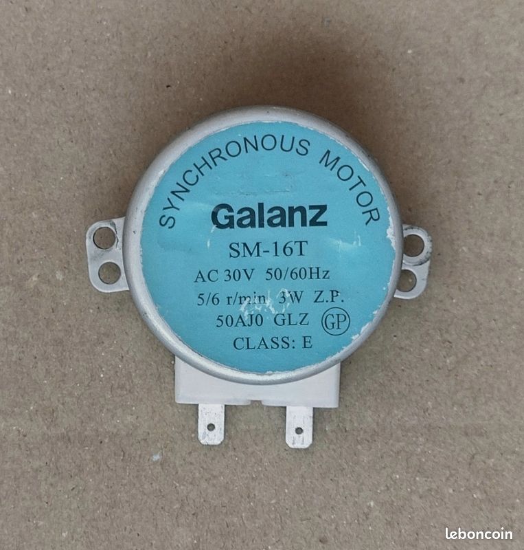 Moteur Synchrone GAL-5-30-TD - 30V 4W, Pour Micro-ondes GALANZ