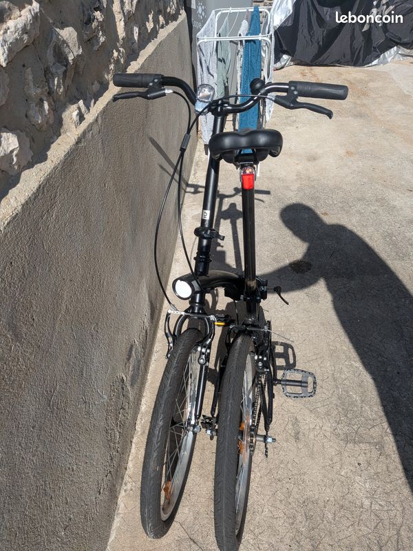 Vélo pliant Décathlon B'Twin Fold 100 – Noir – État quasi neuf (image 6)