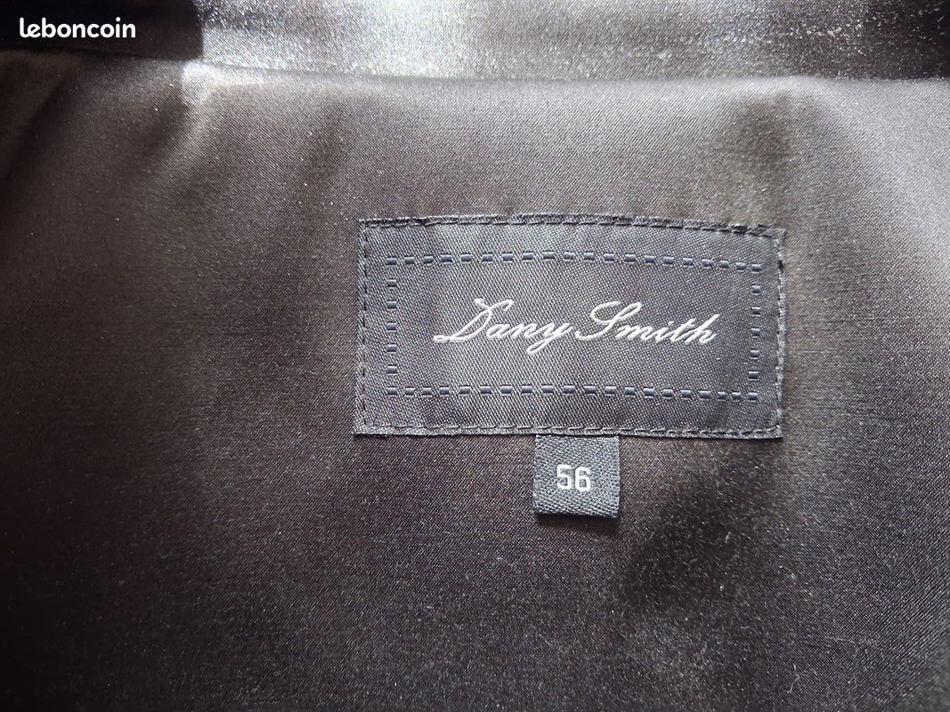 Manteau noir homme déperlant, Dany Smith, taille 56 (image 3)