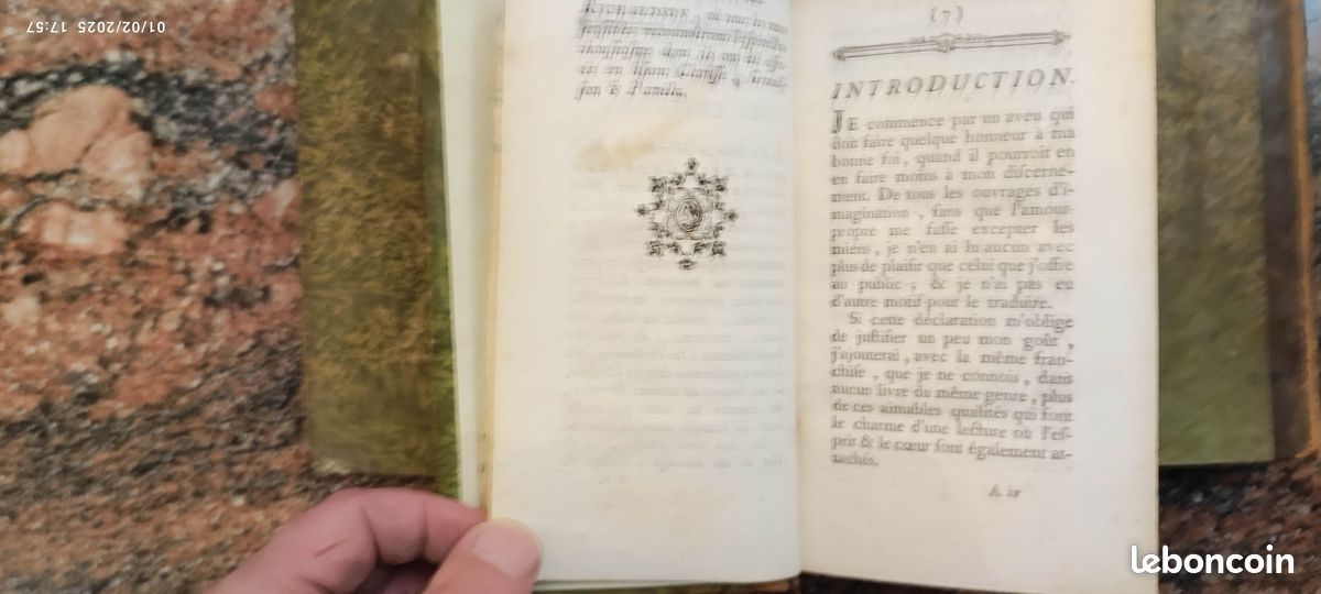 Lettres angloises, ou Histoire de Miss Clarisse Harlove. Nouvelle édition, augmentée de l'Eloge de Richardson, des lettres posthules & du testament de Clarisse.(Complet, 14 volumes reliés 7 tomes). (image 9)