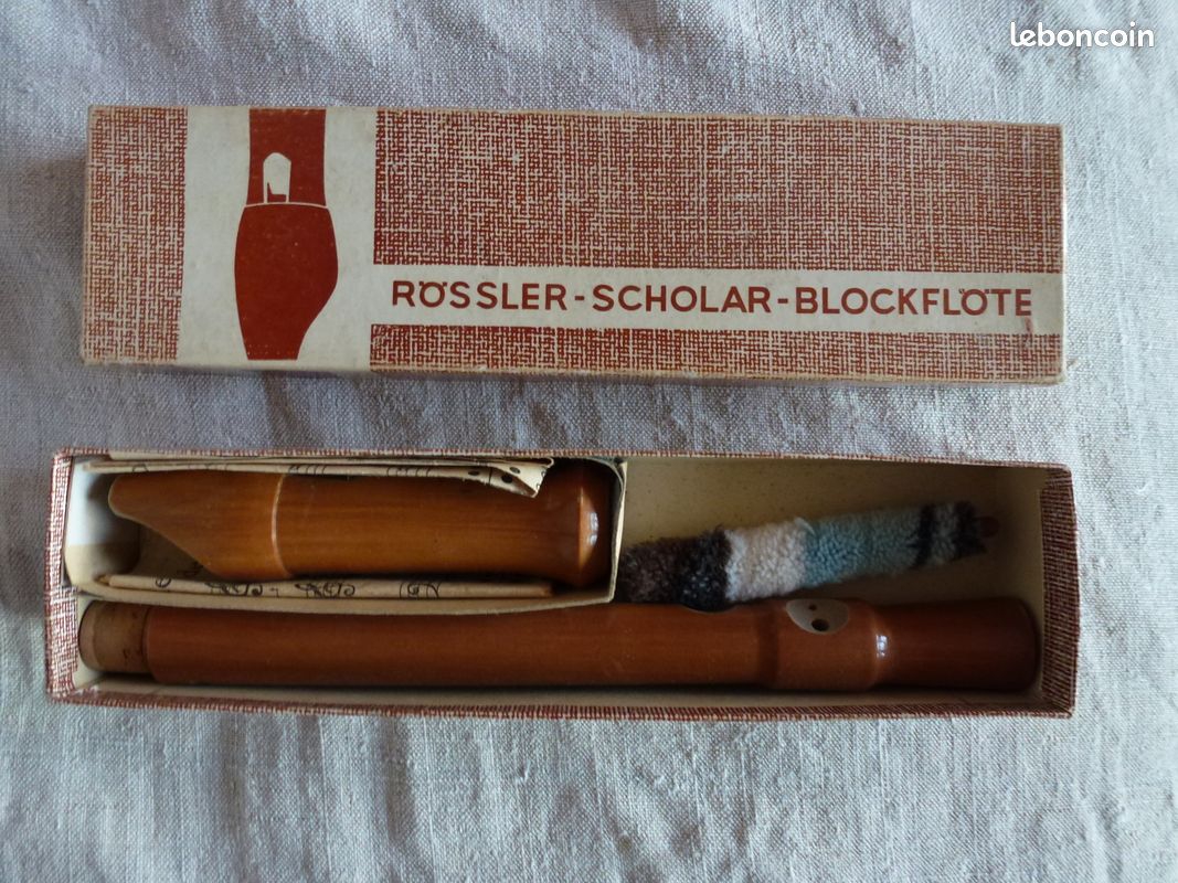 Flûte à bec ancienne Rössler Scholar Blockflöte (image 1)