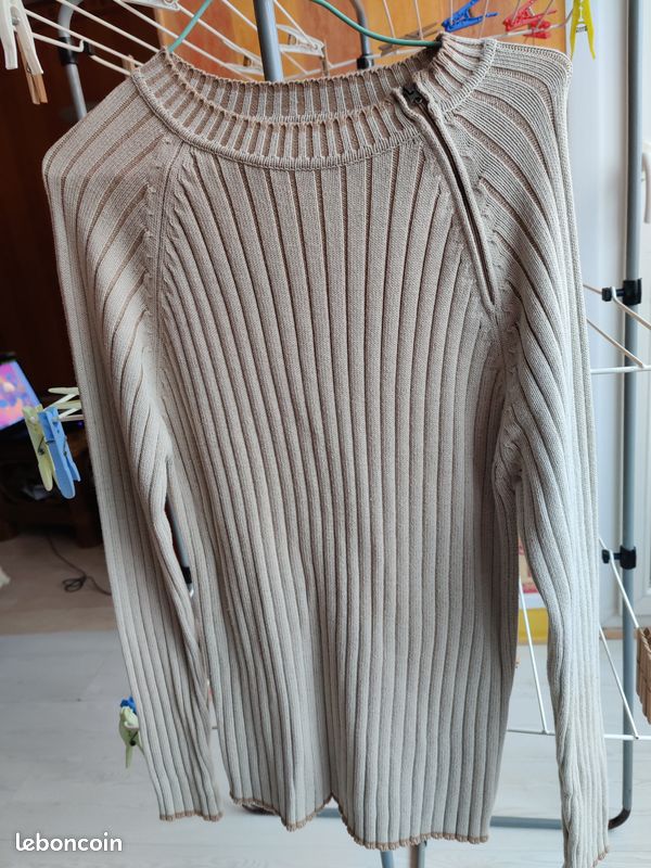 Pull beige homme (image 1)