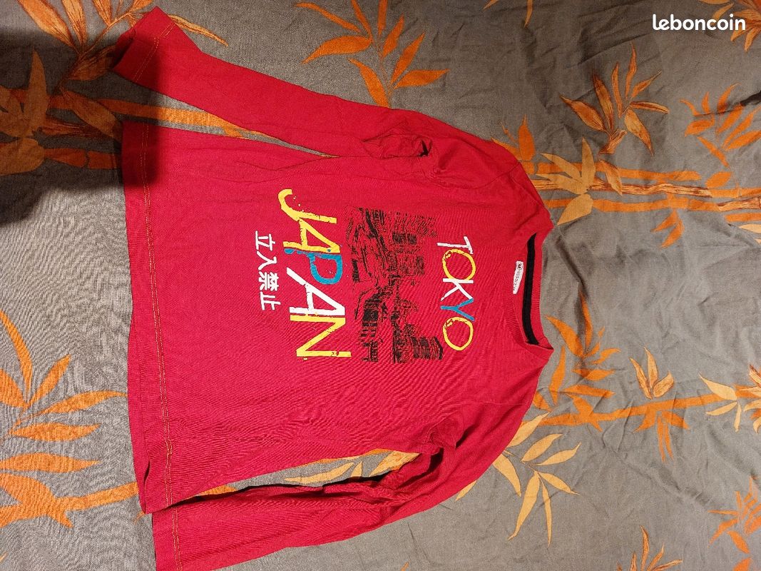 T-shirt ML rouge (image 1)