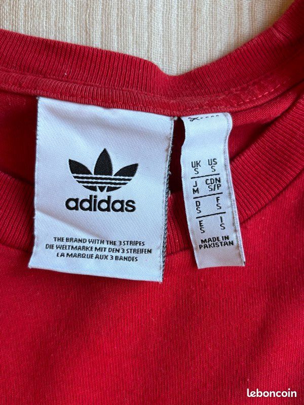 T-shirt adidas rouge taille S (image 2)