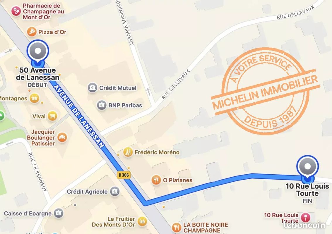 Terrain 1125 m² · à Champagne-au-Mont-d'Or · 1 125 m² · 320 000 €